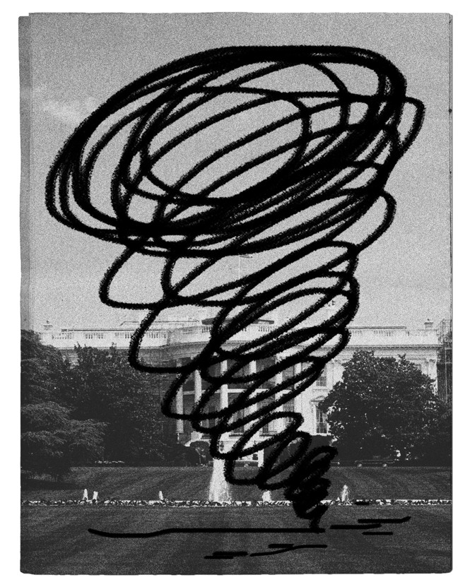 Tornado-like swirl over the White House