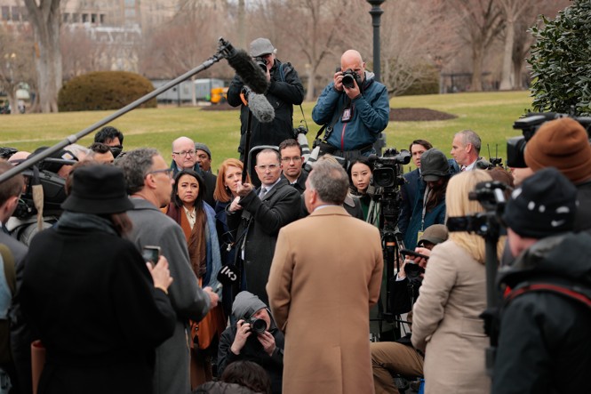 Steve Witkoff speaks to reporters