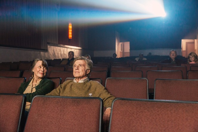 A color photograph of Robert Redford and Sissy Spacek in the Old Man & The Gun