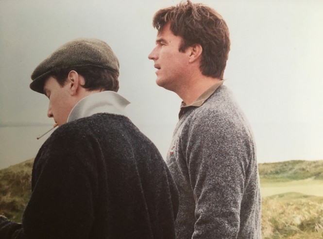 A color photograph of the author and a friend on a holiday in Ireland