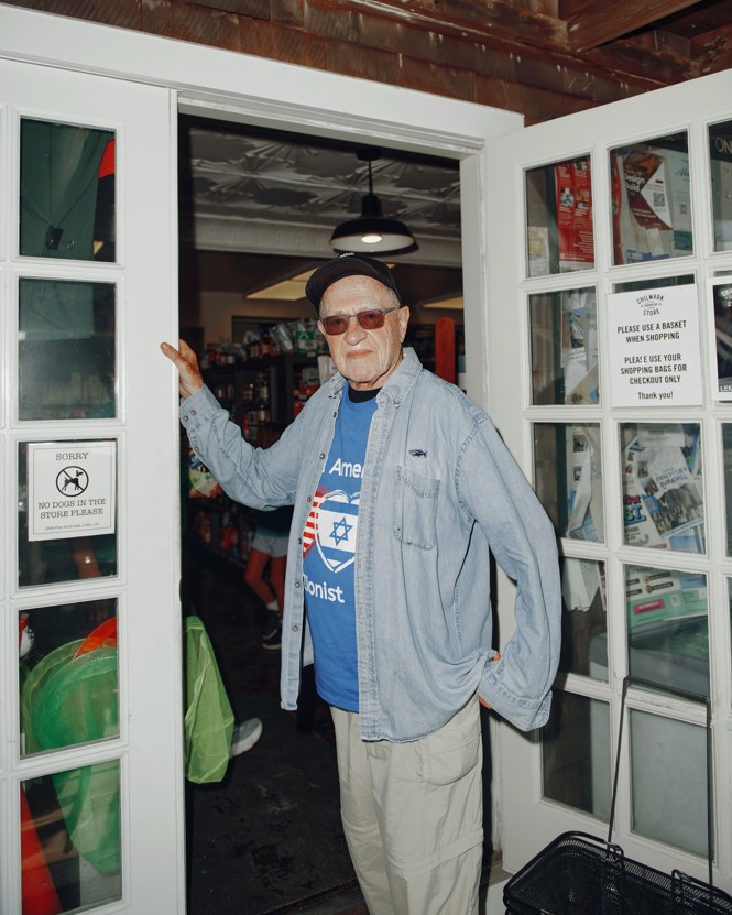 A man stands in a doorway