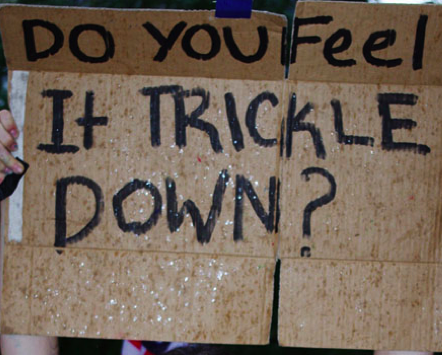 Trickling Sign Signs of Dissent: Do You Feel the Wealth Trickle Down? - The Atlantic
