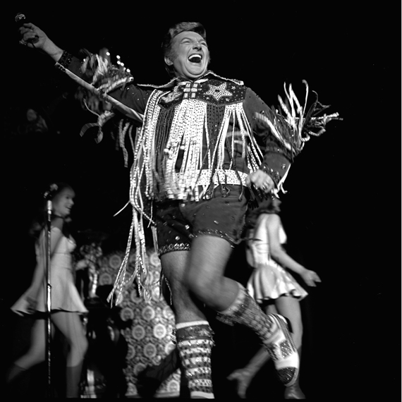 Liberace in Lederhosen Hotpants at Caesars Place, Las Vegas 1971.jpg