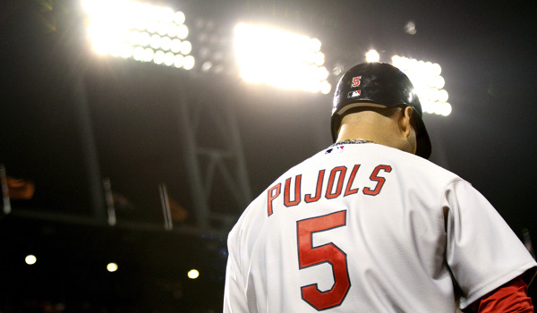 Autographed Albert Pujols Cardinals Jersey. National Hispanic Game Day  Jersey.