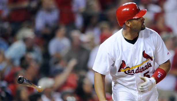 Baseball legend Albert Pujols takes the jersey off his back for