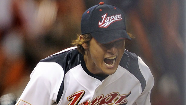 SENDAI, Japan - Tohoku High School's right-hander Yu Darvish poses