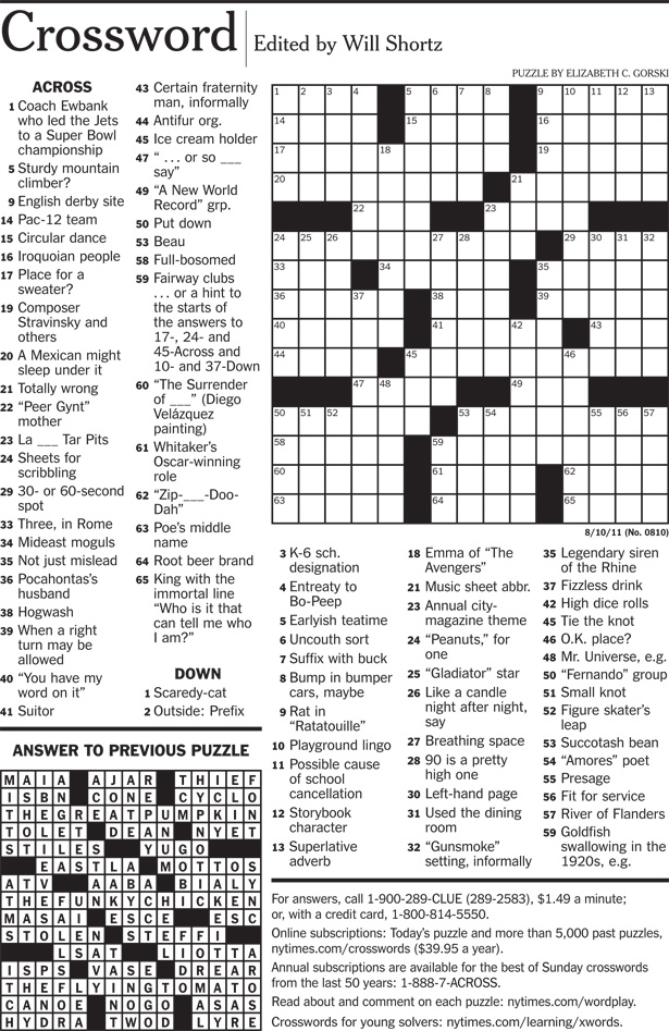 How Will Shortz Edits A New York Times Crossword Puzzle The Atlantic