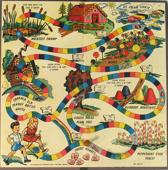 old school candy land board