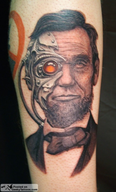 Tattoo uploaded by Aztec Ink  Abraham Lincoln tattoo by Mariano Gonzales  lincoln abrahamlincoln portrait blackngrey tattooartist art  tattoostudio brooklyn ny tattoosbyMariano  Tattoodo