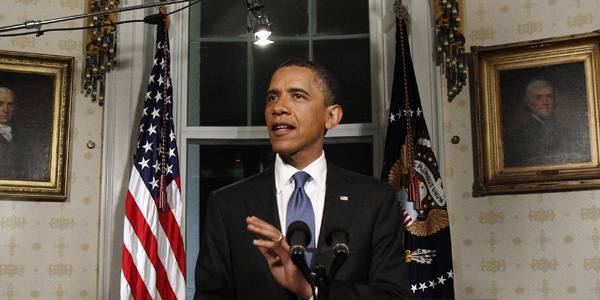 Obama speaking at TV podium - Jim Young : Reuters - banner.jpg