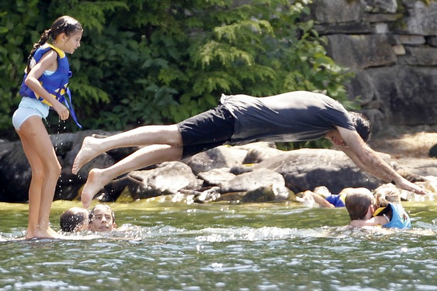 Picture of the Day: Mitt Romney Swims With His Shirt On - The Atlantic