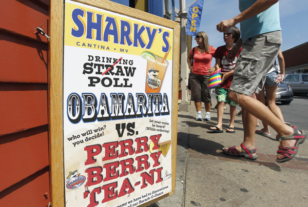 sharkys drink straw poll - AP Photo:Steven Senne - embed600.jpg