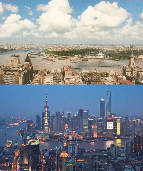 Picture of the Day: Shanghai in 1990 and 2010 - The Atlantic