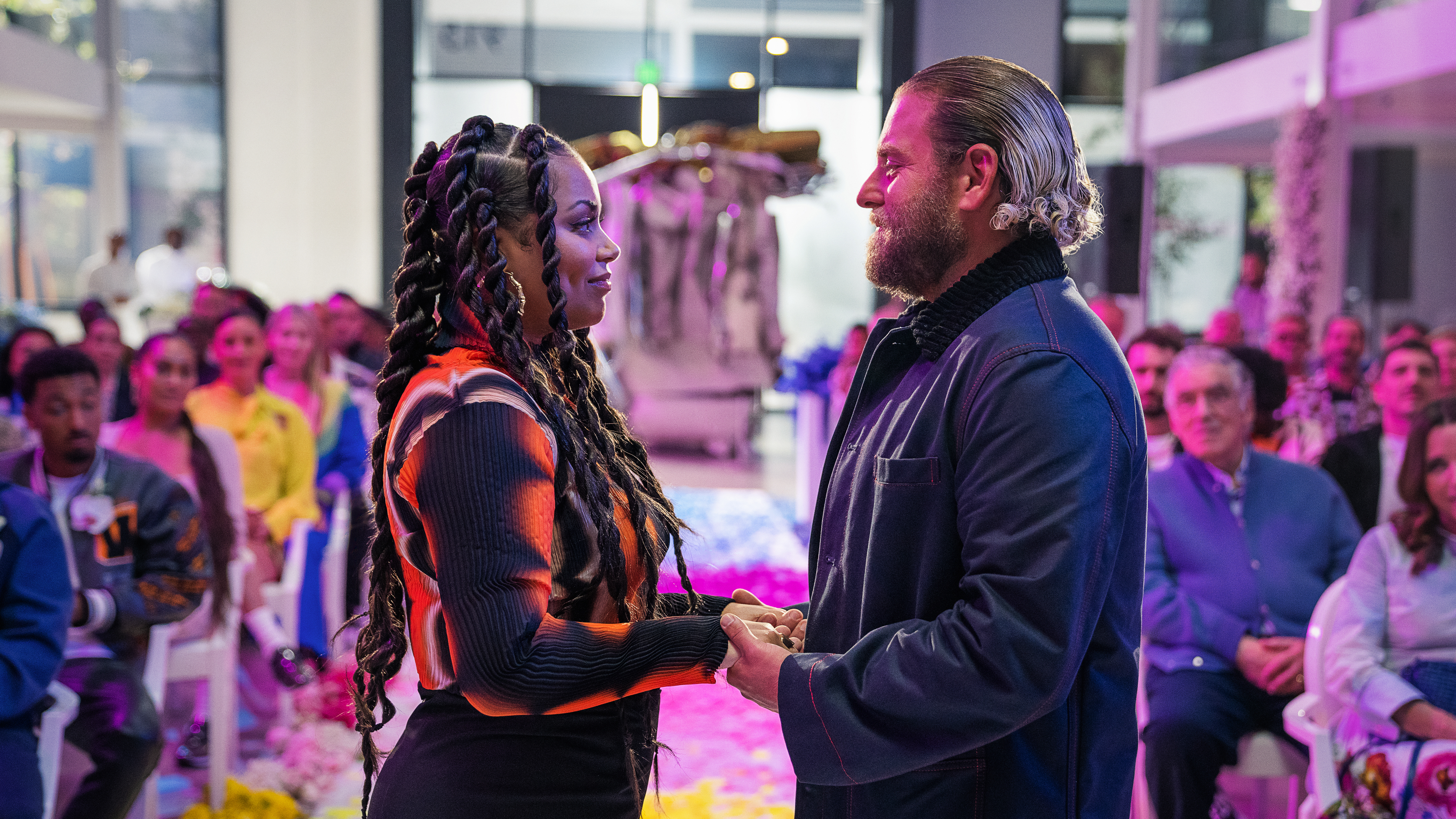 A still of Jonah Hill and Lauren London in their Netflix film, You People