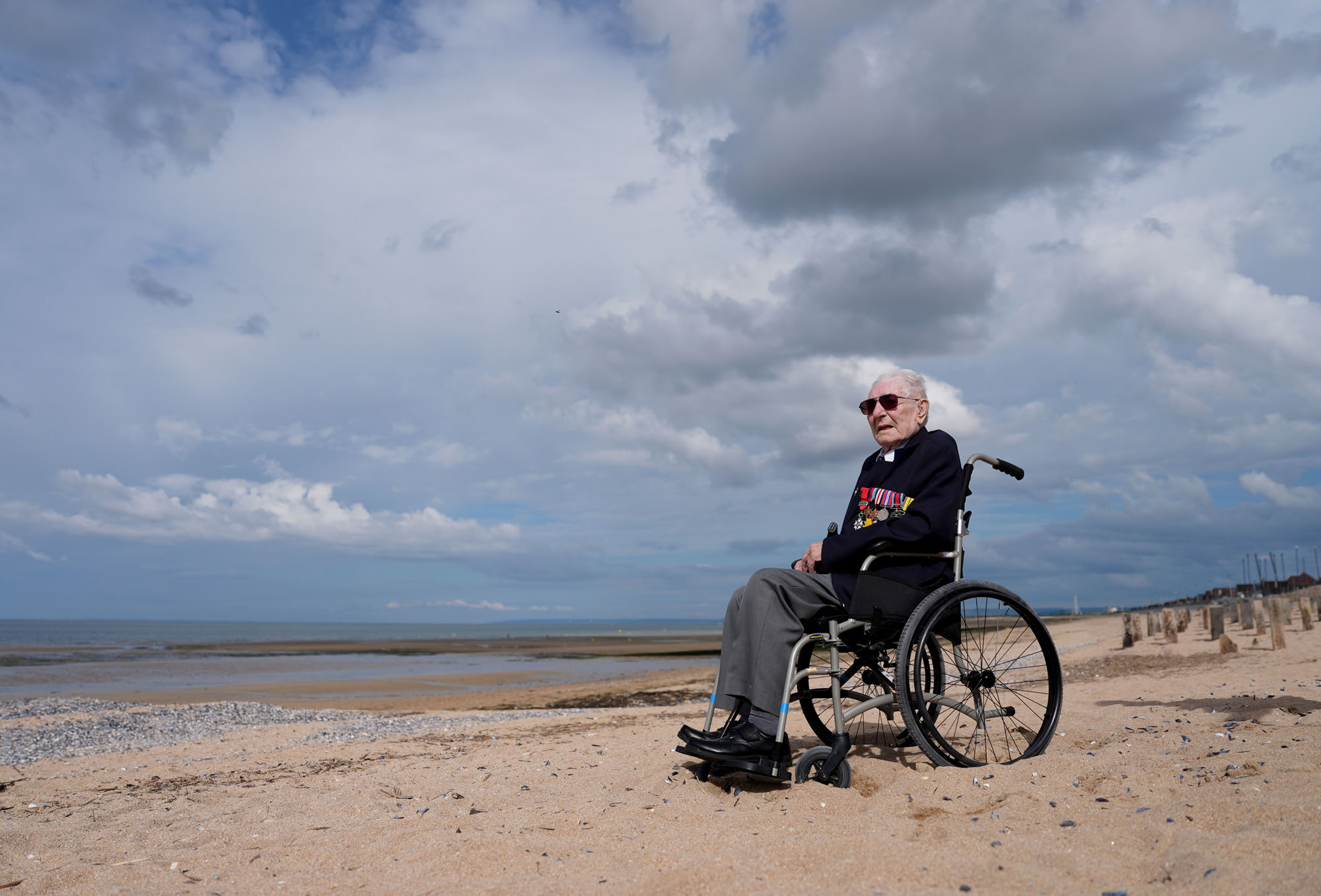 Veteran Donald Jones returns to Sword Beach, in Normandy, France, where he landed on D-Day.