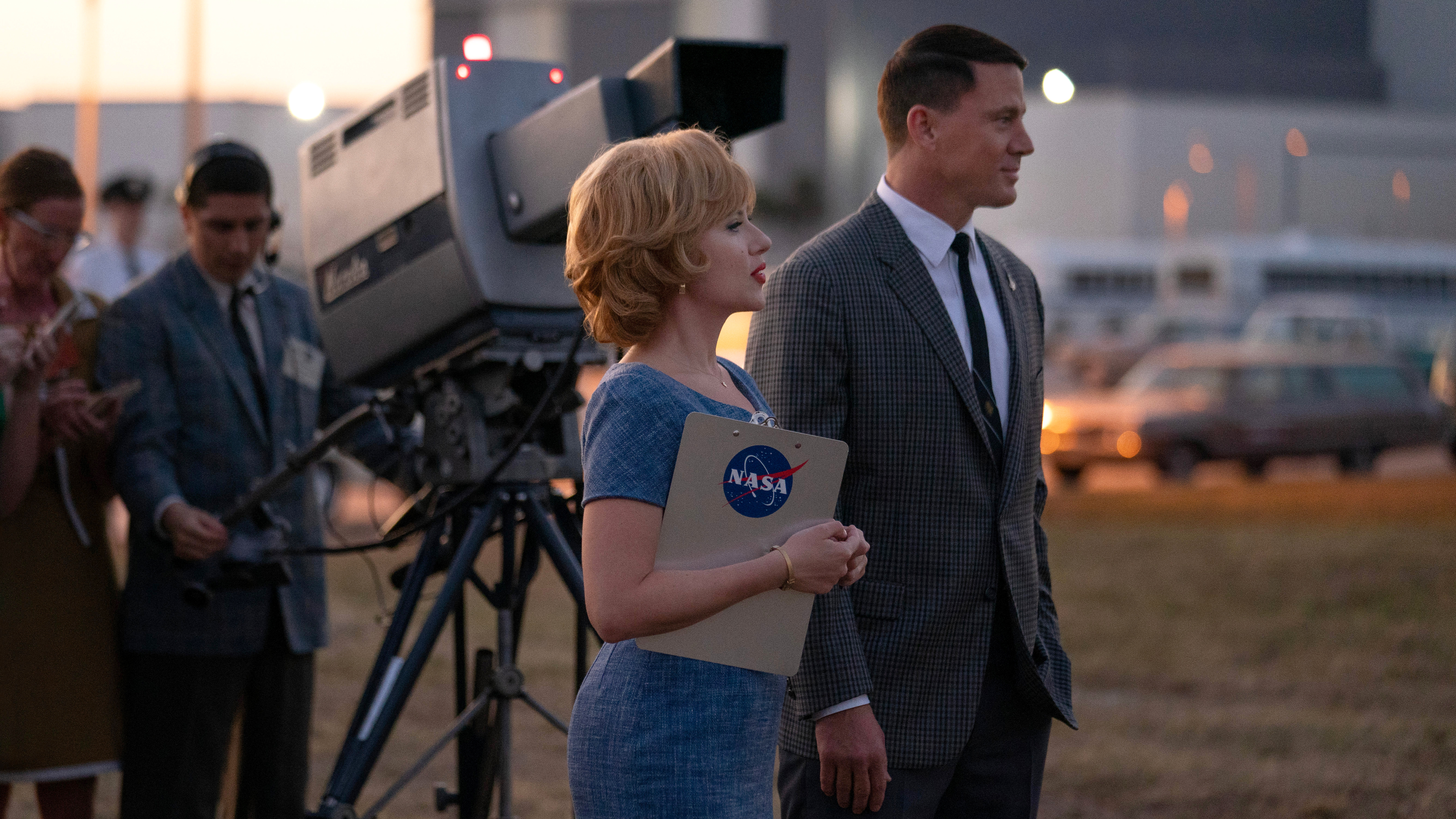A still of Scarlett Johansson and Channing Tatum from Fly Me to the Moon