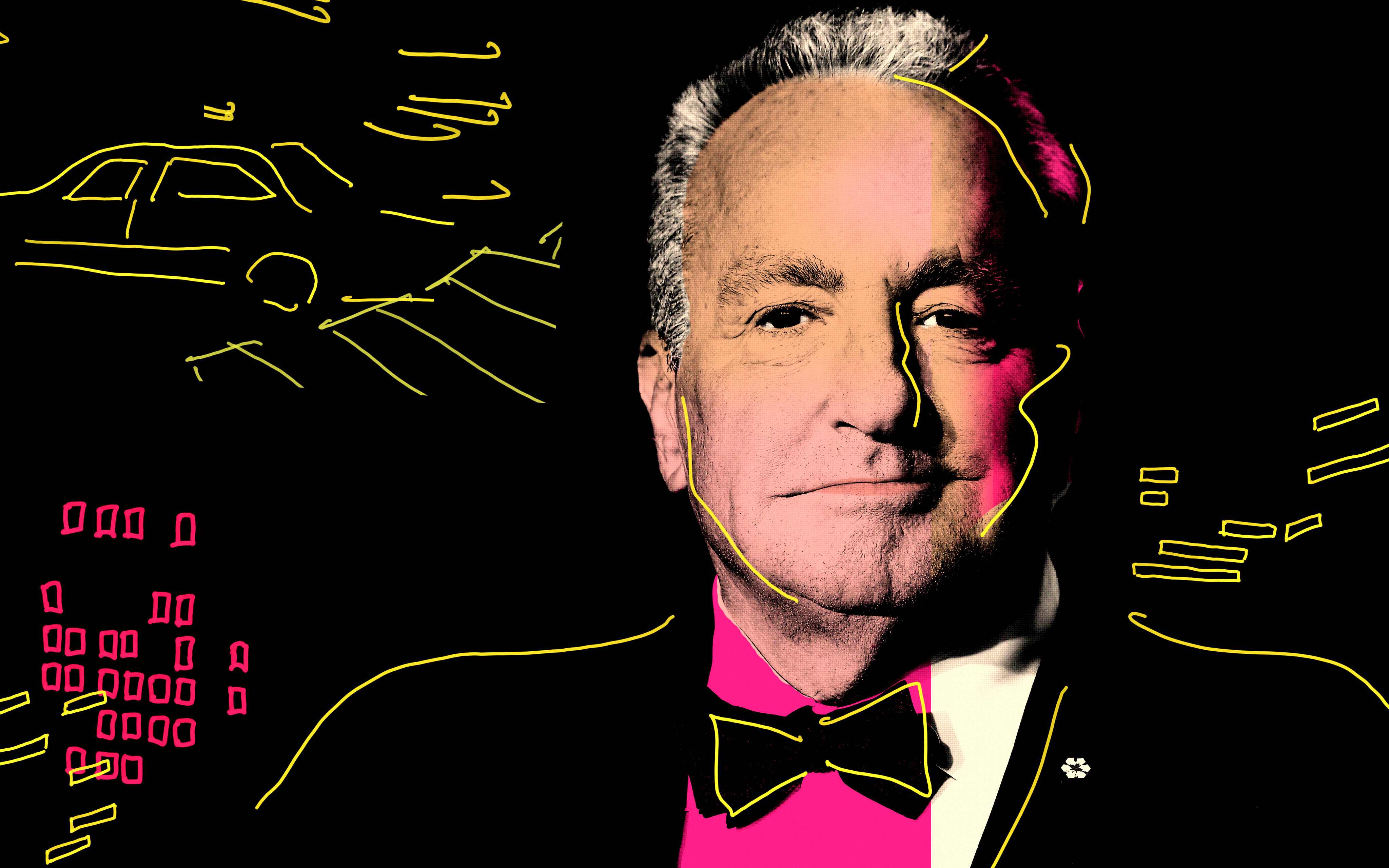 Lorne Michaels smiles in a bowtie