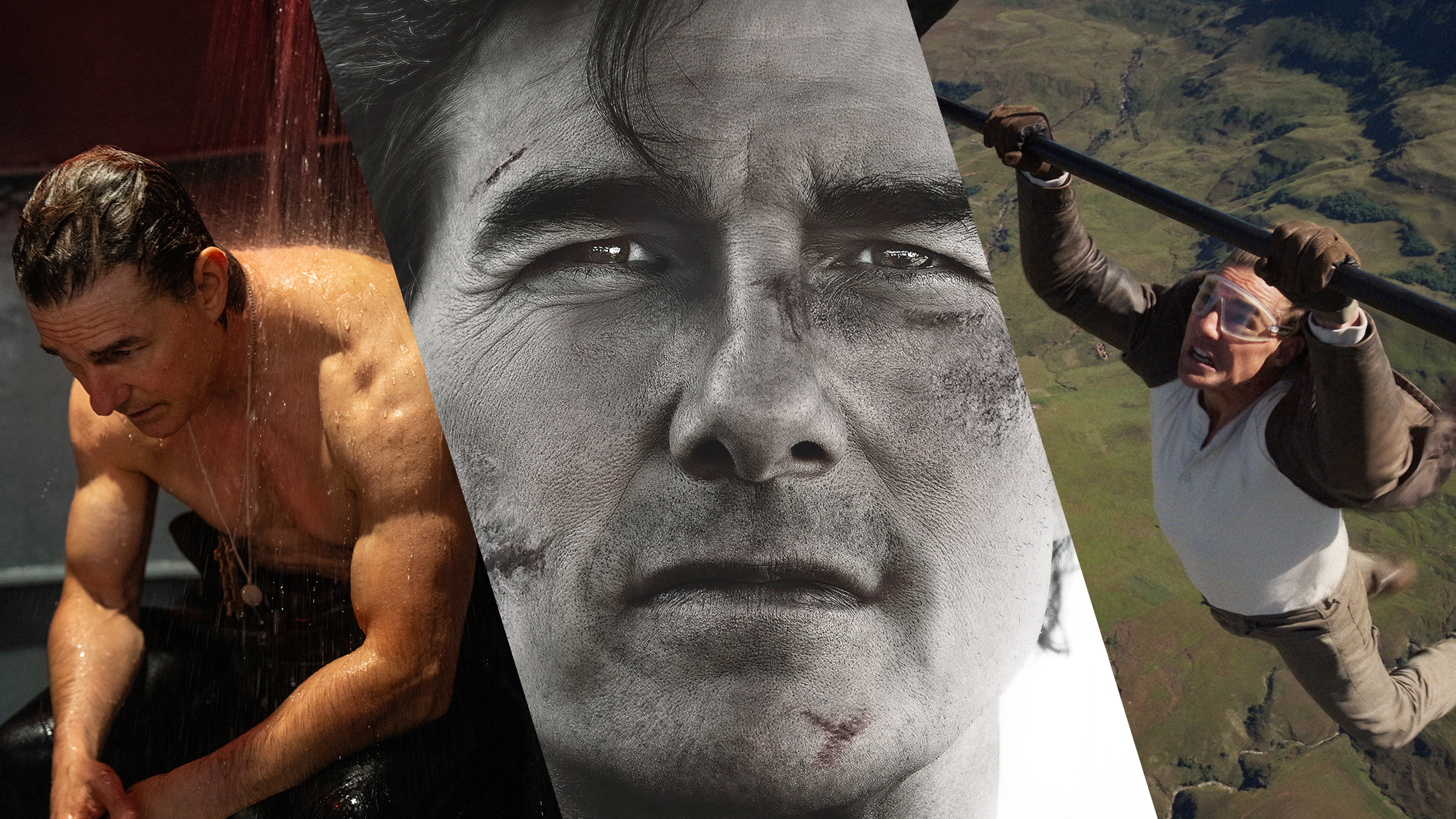 A photo collage of Tom Cruise in Mission: Impossible