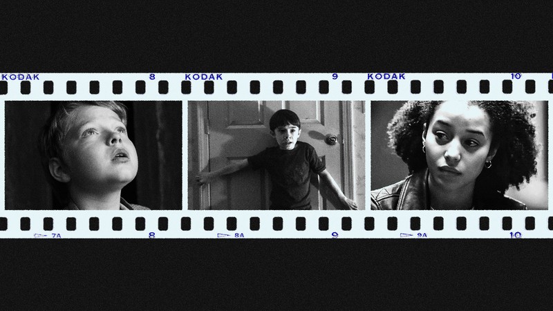 Collage of stills from Hamnet, Weapons, One Battle After Another