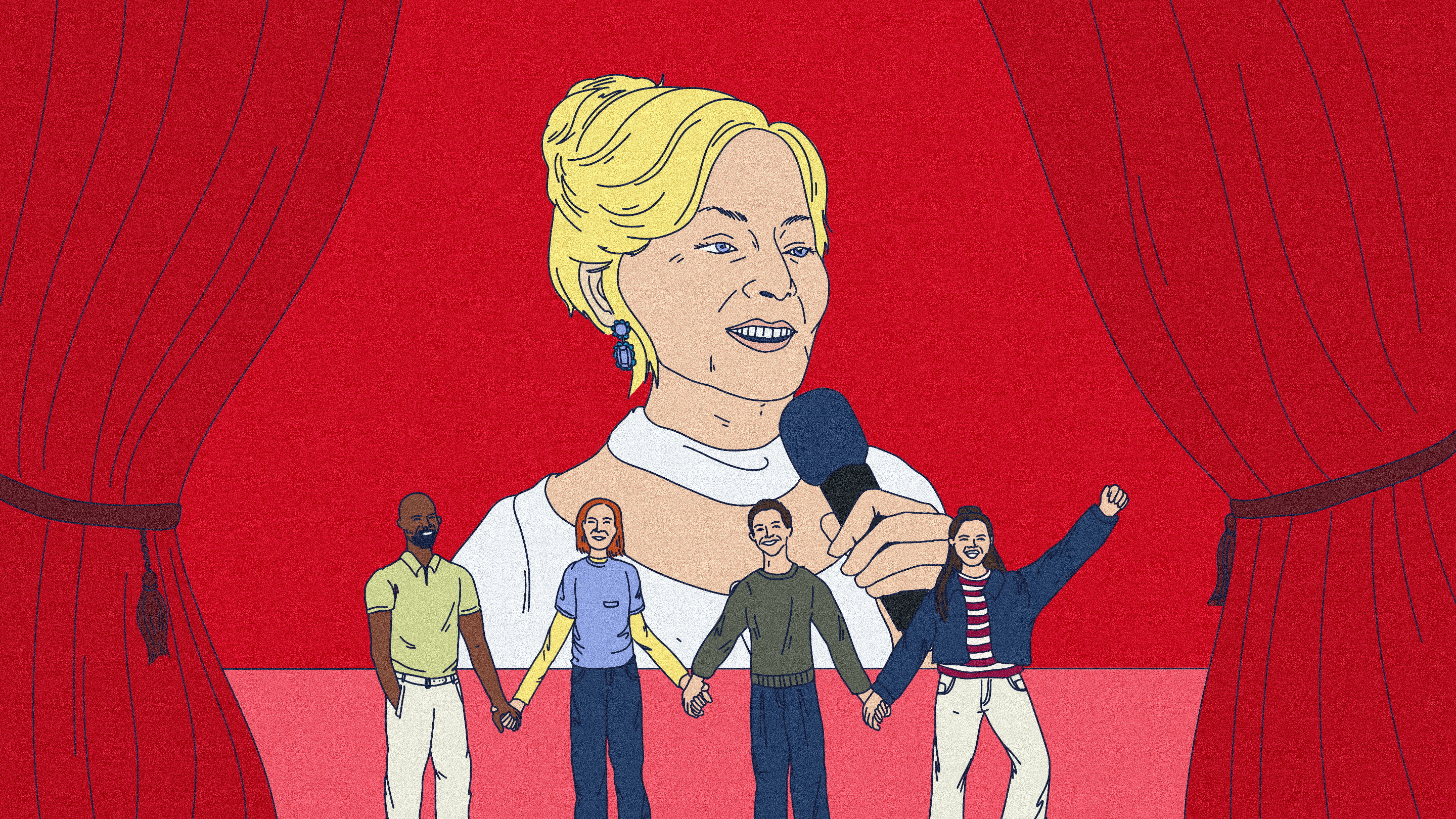 An illustration of the cast of Hacks