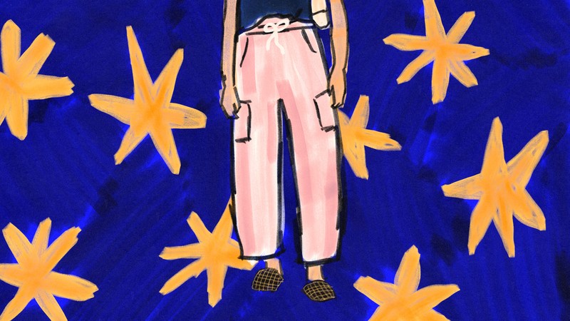 illustration of a woman in pants