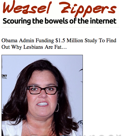 And here's the story getting the Drudge love today, over. from Weasel Zippers...