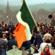 Martin McGuinness addresses a republican crowd in Milltown Cemetery, April 16, 1995.