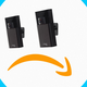 A sad face with two 'Ring' doorbells for eyes and an upside-down Amazon logo for a mouth