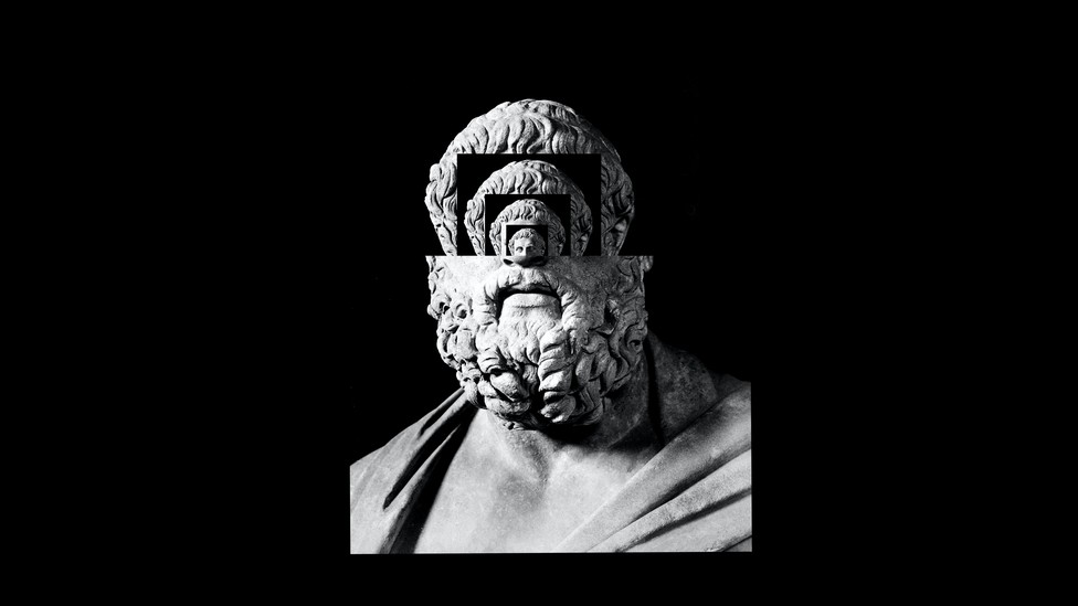 An illustration of an ancient bust