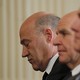 Gary Cohn looks downcast next to senior White House officials