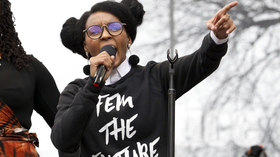 Janelle Monáe performs at the 2017 Women's March