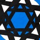 An illustration showing a distorted Star of David
