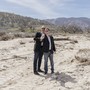 Steven Davidoff Solomon and Frank Partnoy pose for a selfie on the rocky soil of Tejon Ranch