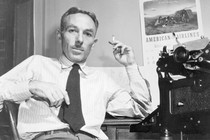 E. B. White at a typewriter