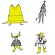 Rows of children in crazy costumes