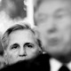 Kevin McCarthy staring at Donald Trump from behind