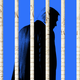 An illustration of Donald Trump behind bars that appear as the U.S. Constitution