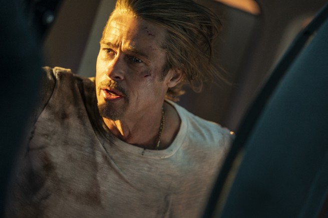 Brad Pitt dans le train à grande vitesse