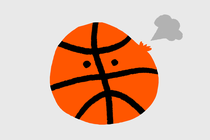 A deflating basketball