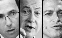 Simcha Rothman, Benjamin Netanyahu, and Amichai Chikli