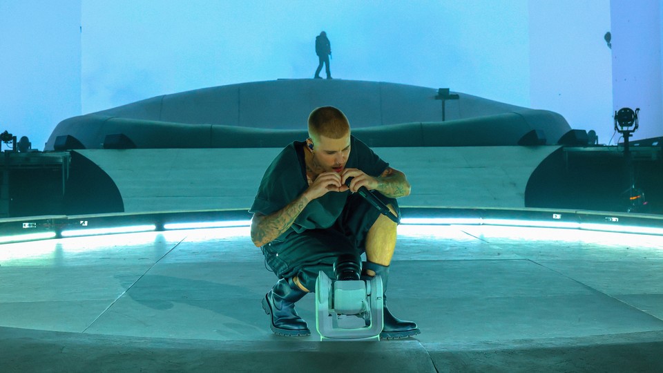 Justin Bieber performing at Coachella