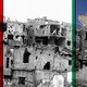 Exploded buildings in Syria