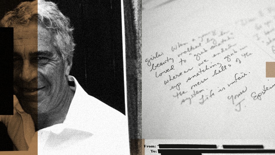 photo illustration of jeffrey epstein files
