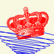 An illustration of a crown entering a spiral.
