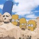 Characters from The Simpsons as heads on Mt. Rushmore
