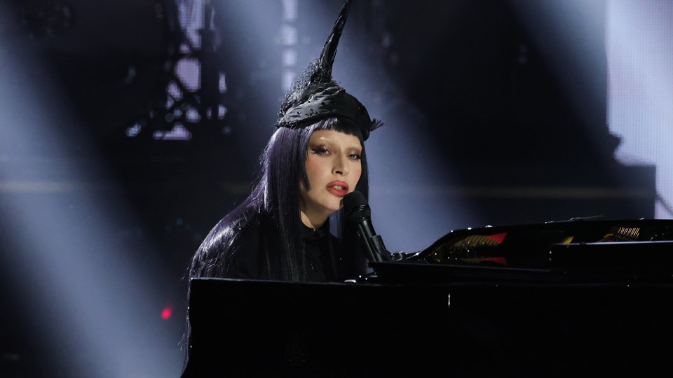 Lady Gaga performs on Friday, February 14, 2025.