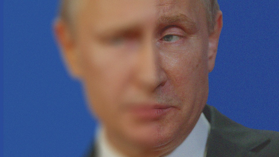 A half-blurred photo of Vladimir Putin