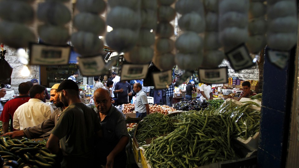A street market in Amman, Jordan