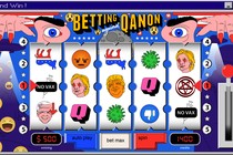 illustration of Q anon slot poker game