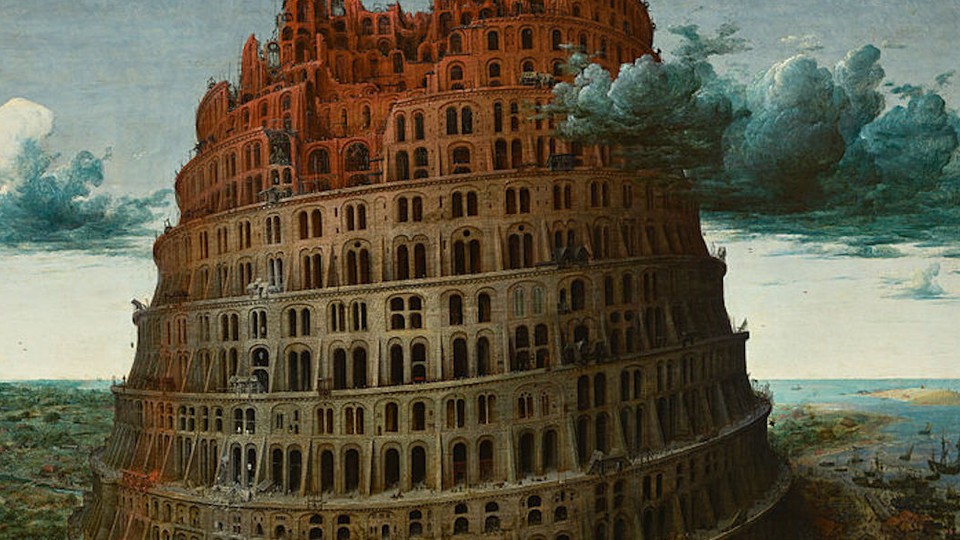 One of Pieter Bruegel the Elder's 1563 oil paintings of the Tower of Babel
